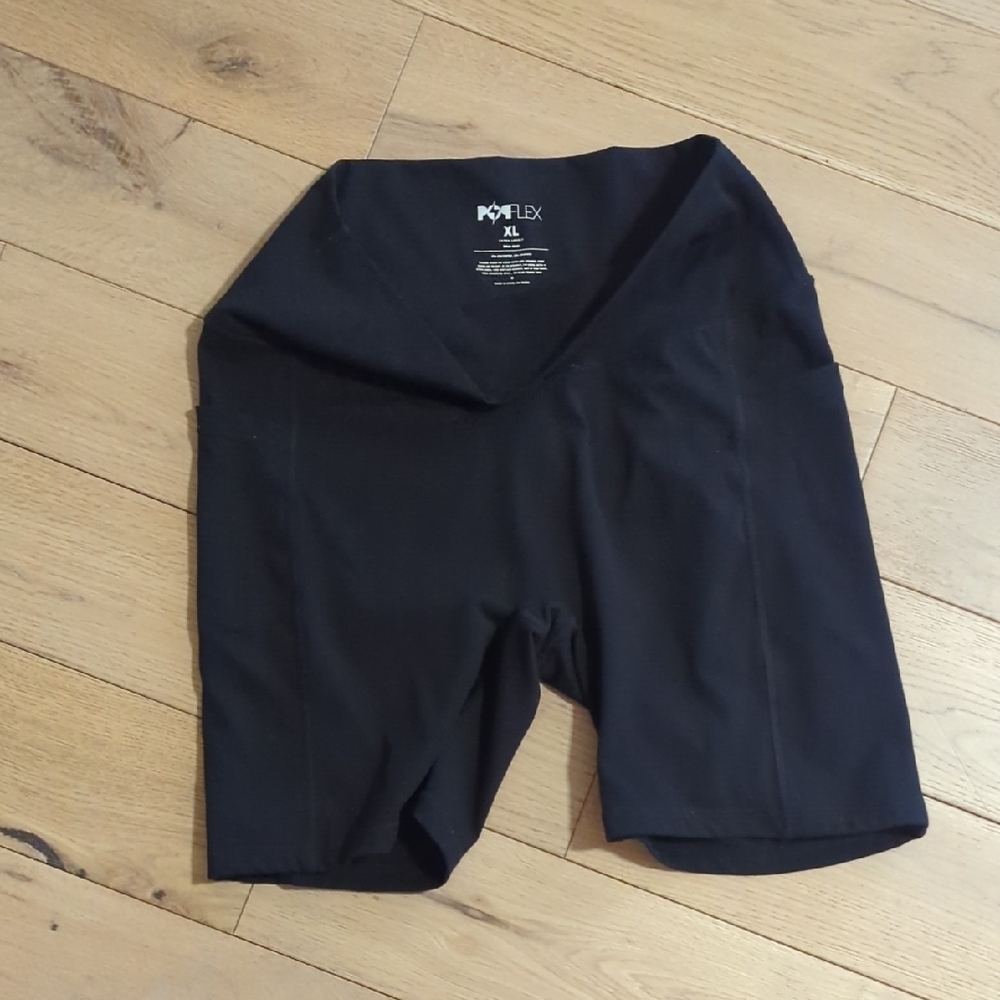 Black Flex Biker Shorts